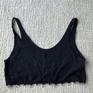 Emma & Sam Black Top with Ring Accents